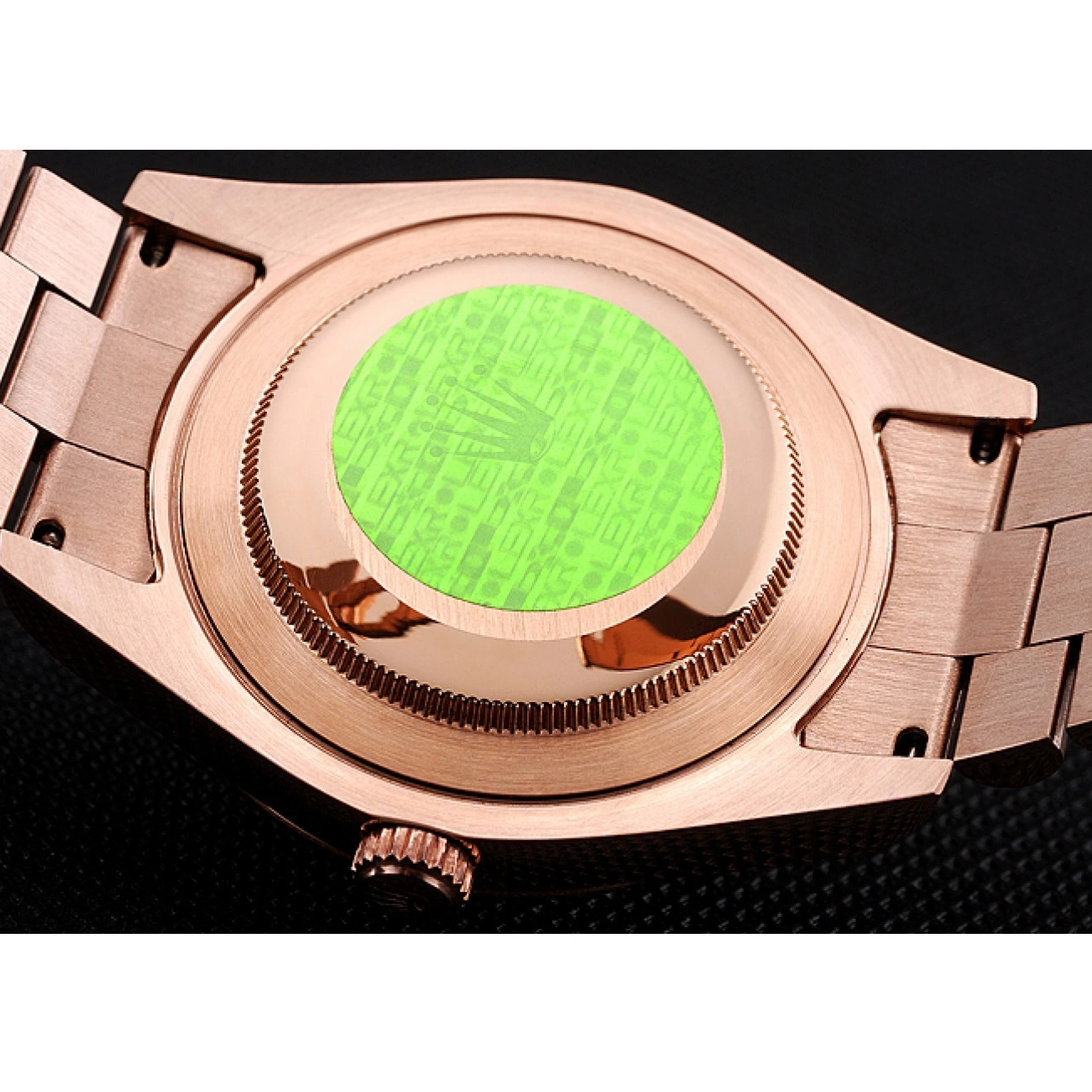 Aaa replica watch 40 Etched Day Rose Bracelet Rose Rolex And Swiss Gold Date Gold Dial Case 0716